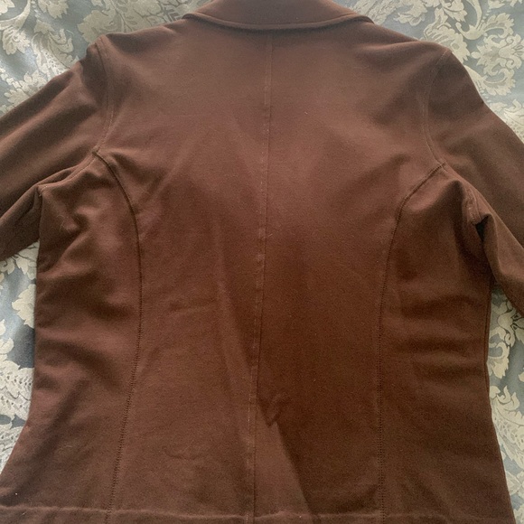 Blazer jacket cotton stretch XL chocolate brown - Picture 4 of 5